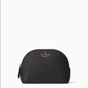 Kate Spade Black Cosmetic Bag Lola Glitter